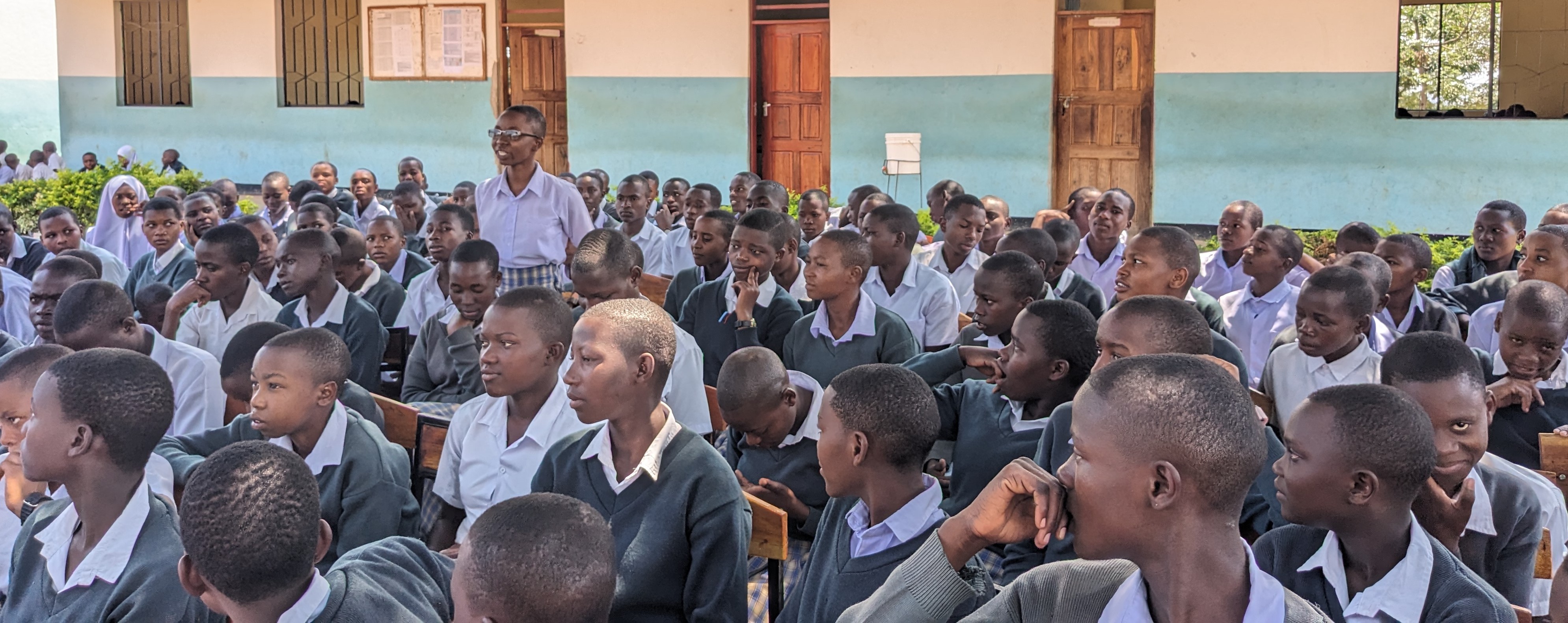HRDF PROJECT BENEFICIARIES AT KISWAGA SECONDARY SCHOOL PARTICIPATING IN SRHR ADVOCACY MEETING
